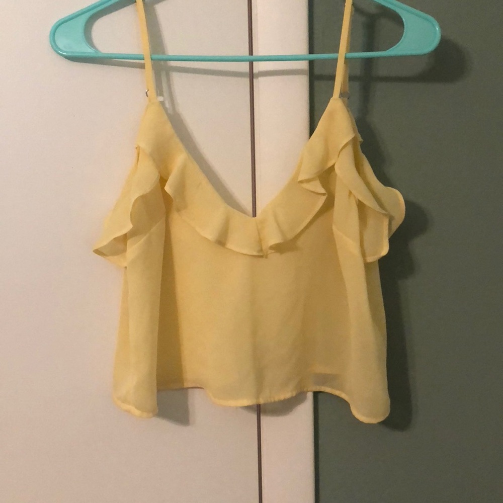 Flowy yellow crop top